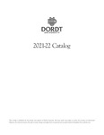 Dordt University 2021-22 Catalog