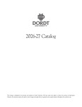 Dordt University 2026-27 Catalog by Dordt University. Registrar's Office